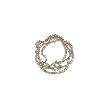 Brunello Cucinelli Silver Silver Bracelet, elegant knotted design, nickel-free, adjustable hook-and-eye closure, 150 cm length for versatile styling.