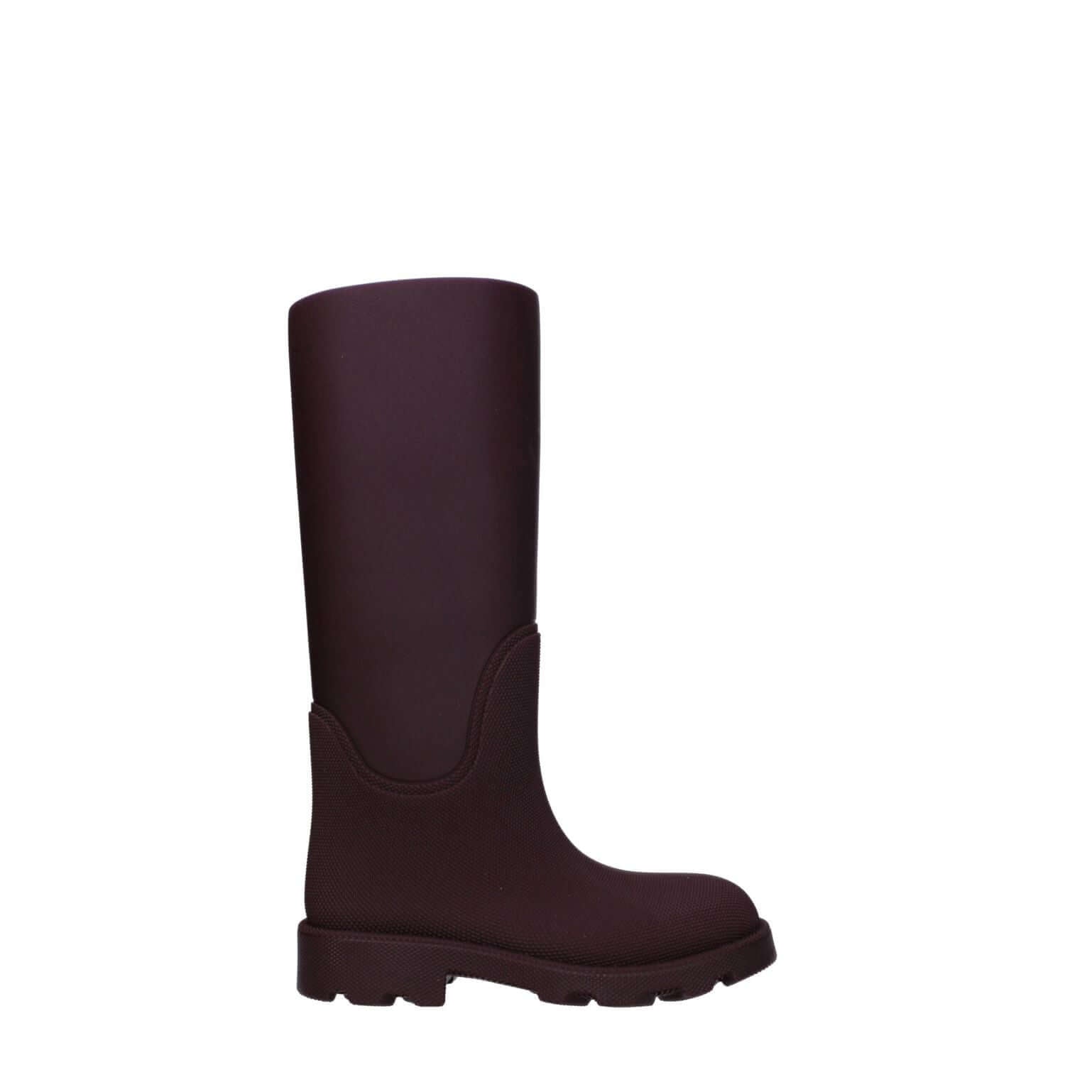 Burberry Red Cotton Rain Boots