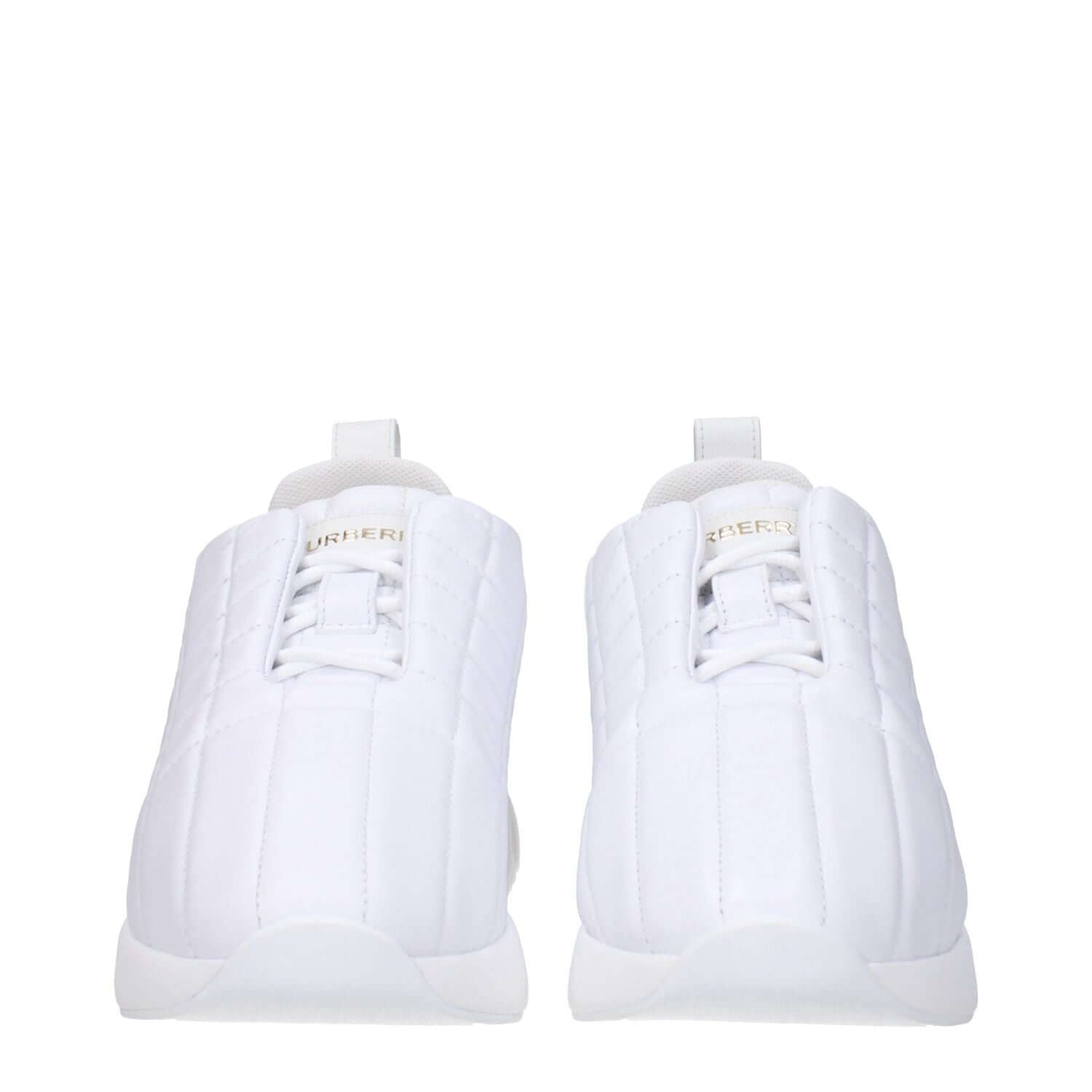 Burberry White Leather Sneakers