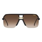 CARRERA MOD. CARRERA 1066_S Gent sunglasses in polyamide, front view with brown gradient lenses and black frame.