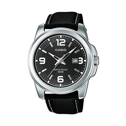 CASIO COLLECTION Mod. BOLD DATE - LEATHER. BLACK