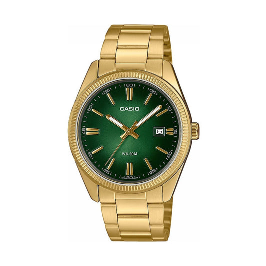 CASIO COLLECTION Mod. DATE, GOLD - GREEN MTP-1302PGC-3AVEF