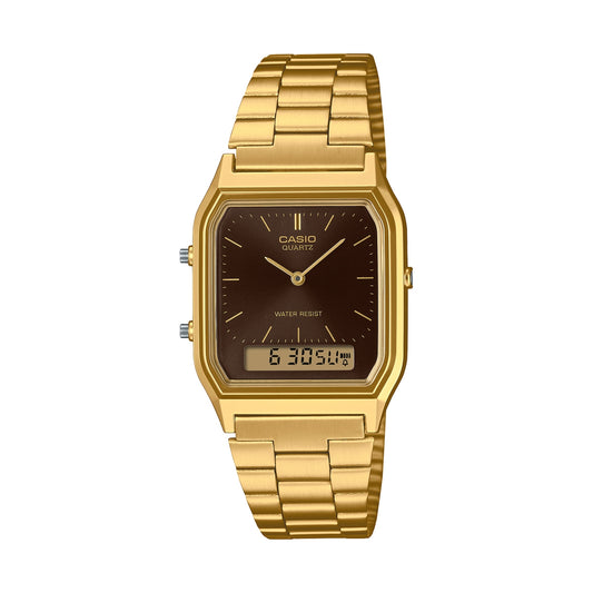CASIO VINTAGE Mod. EDGY COLLECTION SUNRAY DIAL, GOLD - BLACK