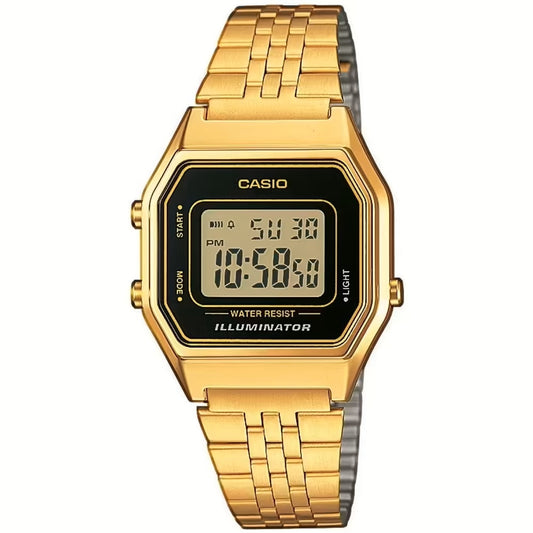 CASIO VINTAGE Mod. ICONIC LADY GOLD BLACK WATCHES