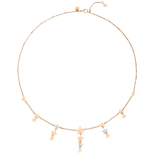 COLLANE DODO MOD. DCC1005SSTARDB09R42 necklace with star charms in gold-tone finish displayed on a white background.