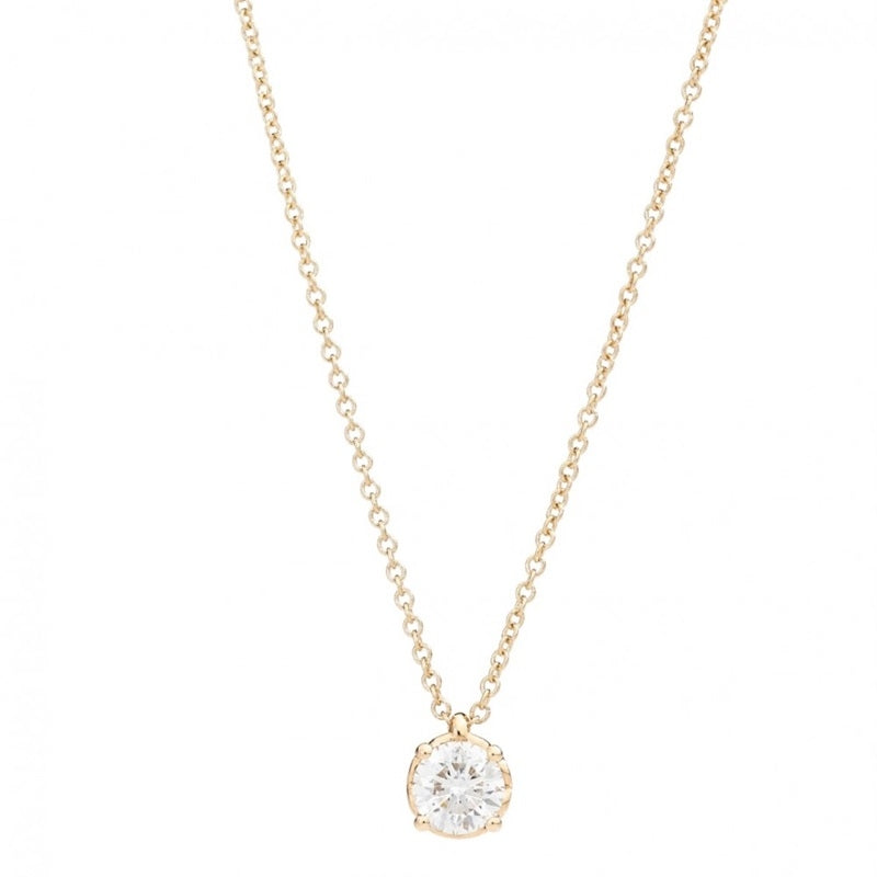 Elegant necklace featuring a solitaire diamond pendant, model COLLANE RECARLO MOD. P01PX001_G019-45, perfect for special occasions.