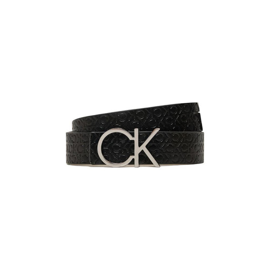 Calvin Klein Bicolor Leather Belt with CK logo, reversible design for versatile styling, made of 100% high-quality leather