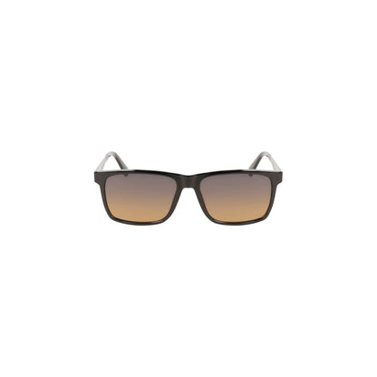 Calvin Klein Black Plastic Men Sunglass with brown square lenses and sleek design for a sophisticated style statement.