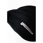 Close-up of Calvin Klein Black Recycled Polyester Caps Baseball Hat showing interior details with tag.