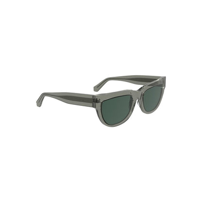 Calvin Klein Gray Acetate Women Sunglasses with chic square design and smoke lenses, perfect for stylish statement.