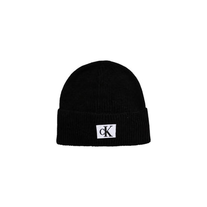Calvin Klein Jeans Black Marabou Cap (Baseball Hat) shown in a classic black design with a stylish patch logo.