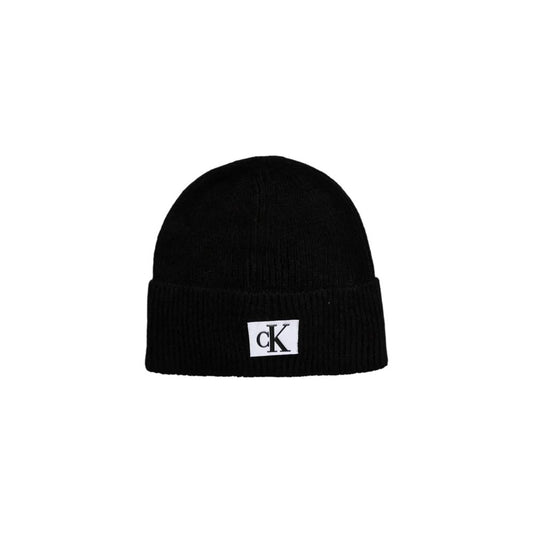 Calvin Klein Jeans Black Marabou Cap (Baseball Hat) shown in a classic black design with a stylish patch logo.