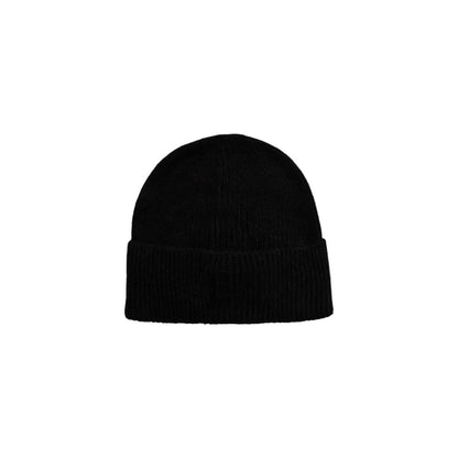 Calvin Klein Jeans Black Marabou Cap (Baseball Hat) designed with a classic embroidered logo, offering warmth and style for cold days.