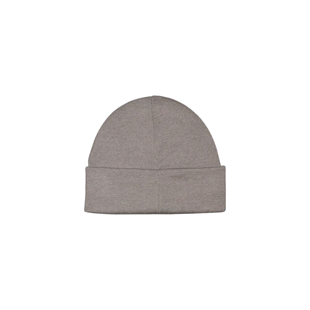 Calvin Klein Jeans Gray Cotton Cap (Baseball Hat) featuring a simple and stylish design, perfect for winter fashion and warmth.