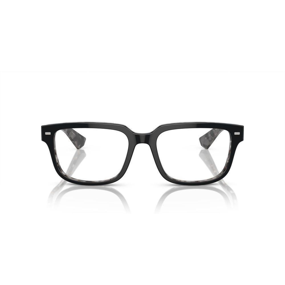 DOLCE & GABBANA MOD. DG 3380 acetate eyeglasses for gents, stylish black frame, front view.