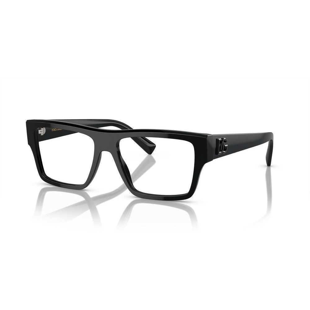 DOLCE & GABBANA MOD. DG 3382 acetate gent glasses in black, showcasing elegant and modern design for stylish gentlemen.