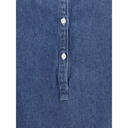 Deperlu Blue Cotton Top