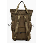 Back view of Desigual Green Polyester Women Convertible Handbag showing backpack straps and stylish design.
