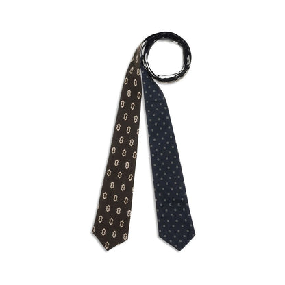 Di Stavnitser Multicolor Cotton Tie with versatile classic print, perfect for a sophisticated AW25 look. Composition: 100% Cotton.