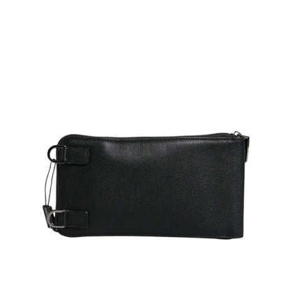Dolce & Gabbana Black Leather Purse Crossbody Sling Phone Bag