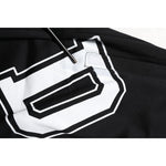 Close-up of Dolce & Gabbana Black Logo Print Cotton Casual Bermuda Short with white logo detail