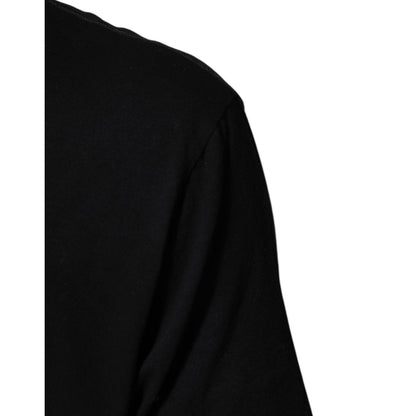 Dolce & Gabbana Black Musical Print Cotton Crew Neck T-shirt