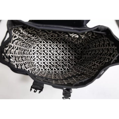 Dolce & Gabbana Black Neoprene Nylon DG Logo School Backpack Bag