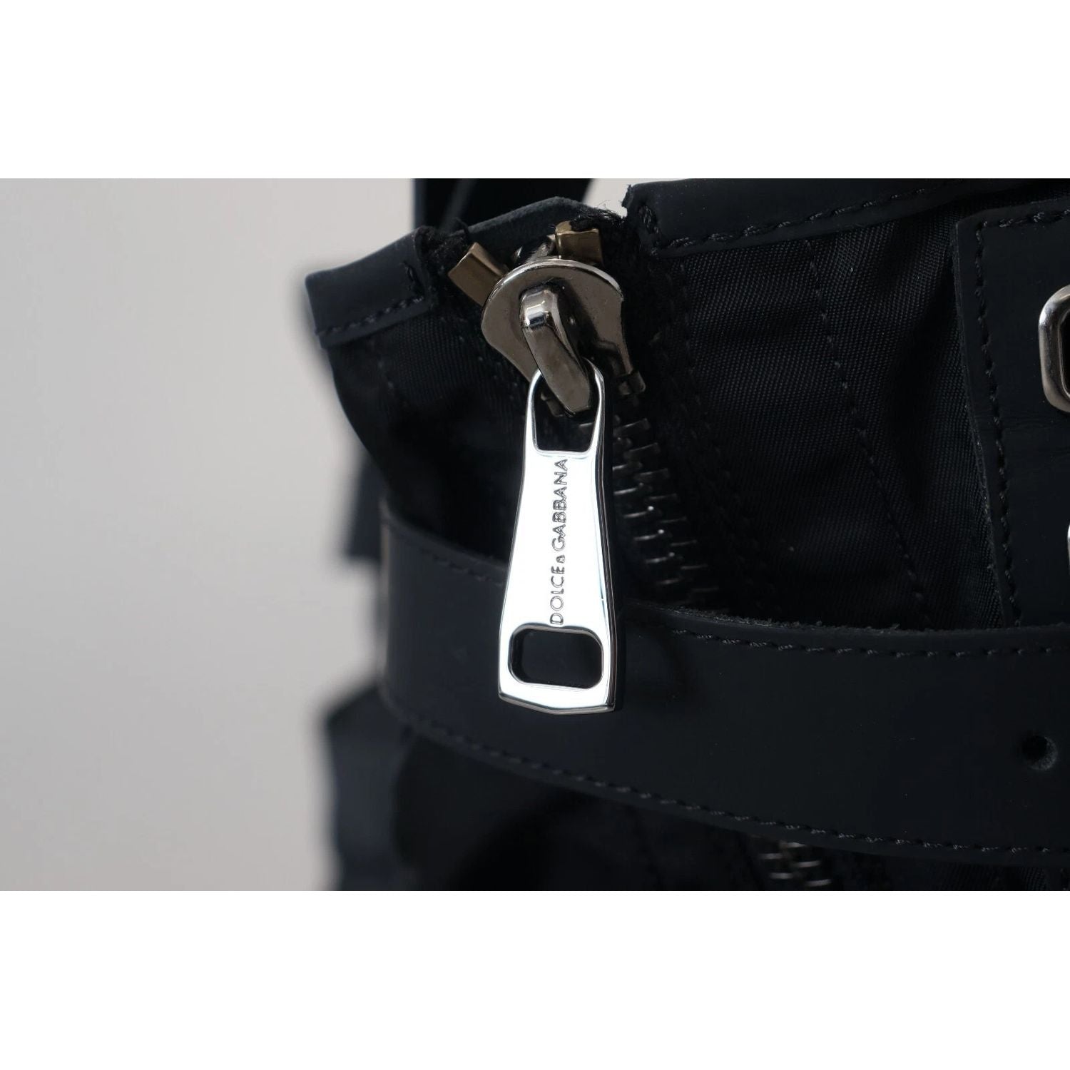 Dolce & Gabbana Black Nylon High Top Sorrento Sneakers Shoes