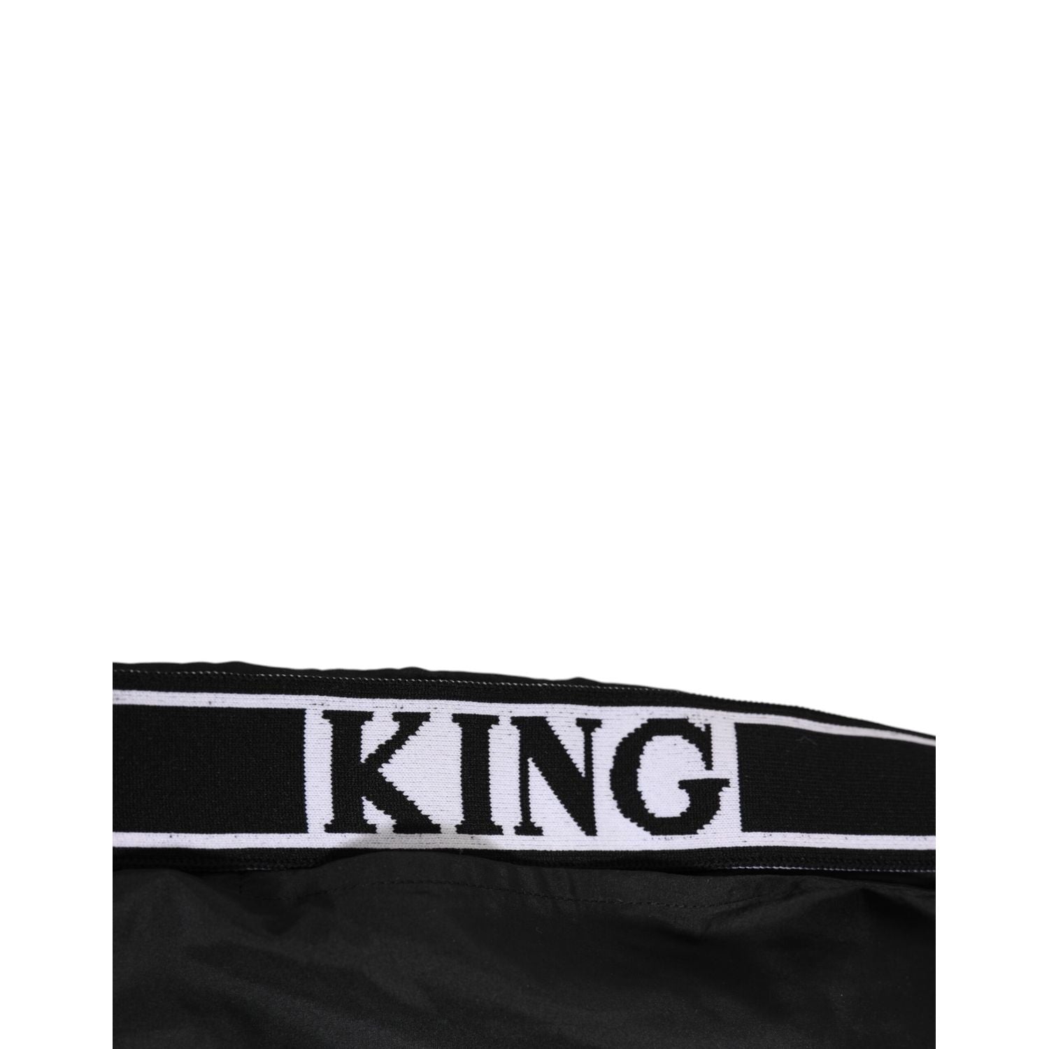 Dolce & Gabbana Black Nylon KING Sideband Men Boxer Shorts Swimwear