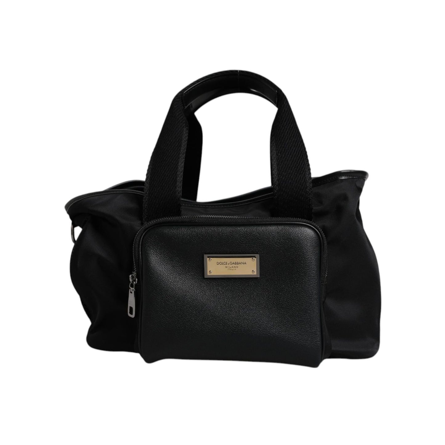 Dolce & Gabbana Black Shoulder Strap Pet Carry Logo Plaque Bag