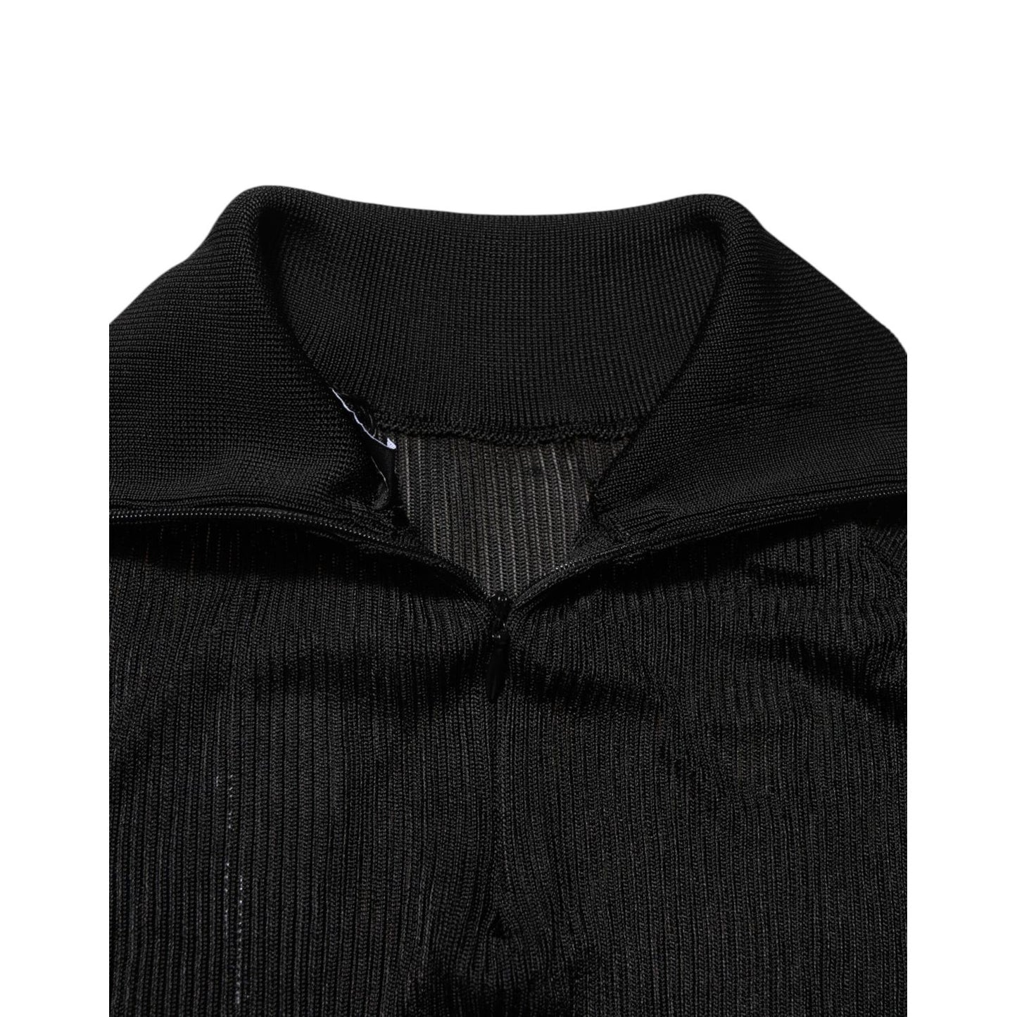 Dolce & Gabbana Black Viscose Turtle Neck Pullover Sweater
