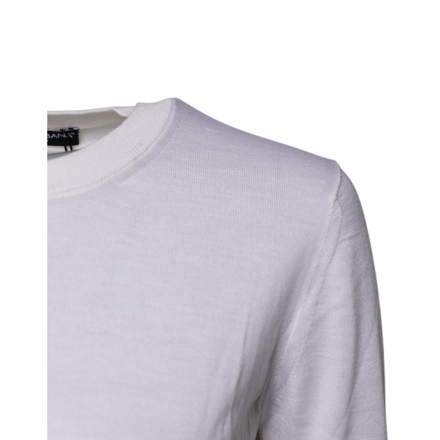 Dolce & Gabbana Cream Cashmere Knit Cropped Cardigan Sweater