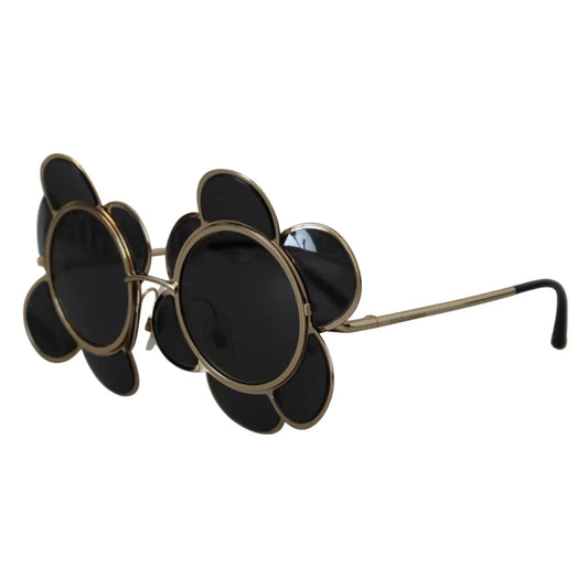 Dolce & Gabbana DG2201 Black Lens Gold Frame LIMITED EDITION Sunglasses