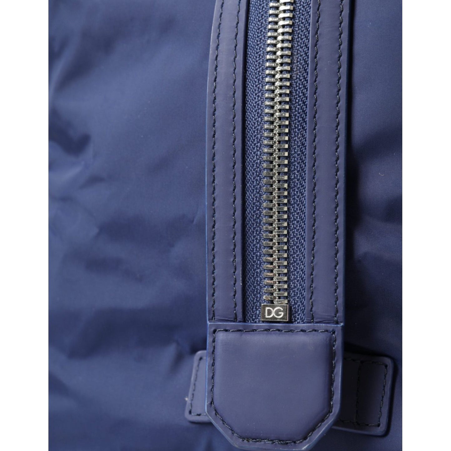Dolce & Gabbana Blue Nylon Calfskin Hand Shoulder Duffel Bag BAG1484