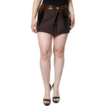Dolce & Gabbana Brown Virgin Wool Mid Waist A-line Mini Skirt Dolce & Gabbana Tan