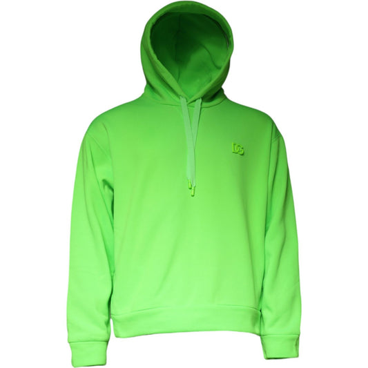Dolce & Gabbana Green Logo Hooded Pullover Sweatshirt Sweater TSH87005-46