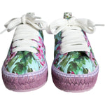 Dolce & Gabbana Multicolor Canvas Floral Espadrilles Sneakers Shoes LA11401-36