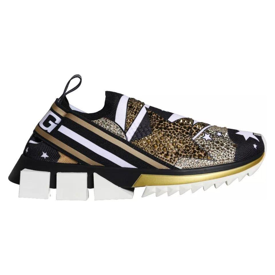 Dolce & Gabbana Multicolor Comet Star Print Sorrento Sneakers Shoes LA11243-37