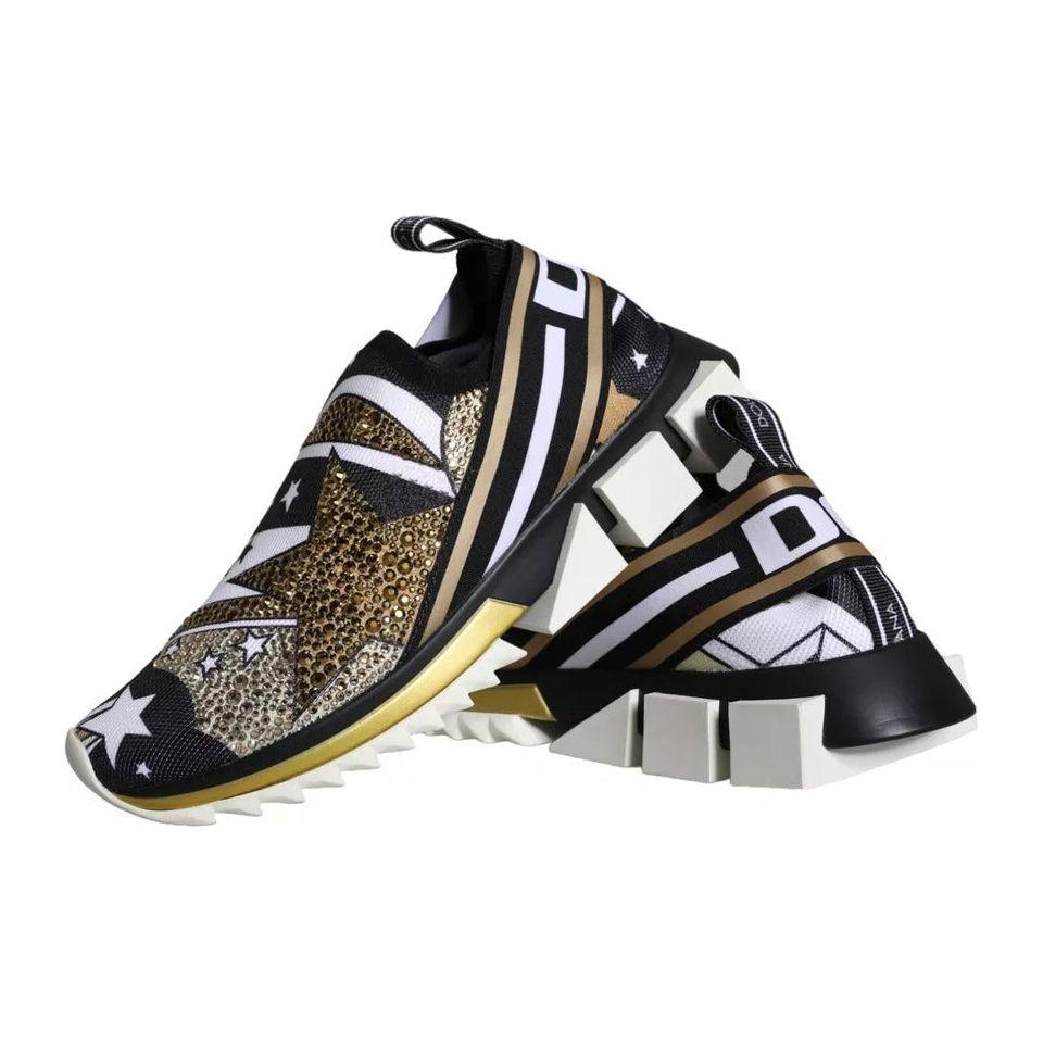 Dolce & Gabbana Multicolor Comet Star Print Sorrento Sneakers Shoes LA11243-37