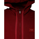 Dolce & Gabbana Red Logo Plaque Hooded Sweatshirt Sweater TSH86969-58