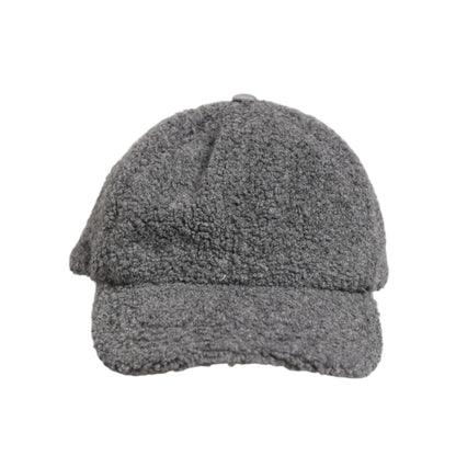 Dolce & Gabbana Gray Wool Fleece Rapper Men Baseball Capello Hat with curved brim and adjustable back.