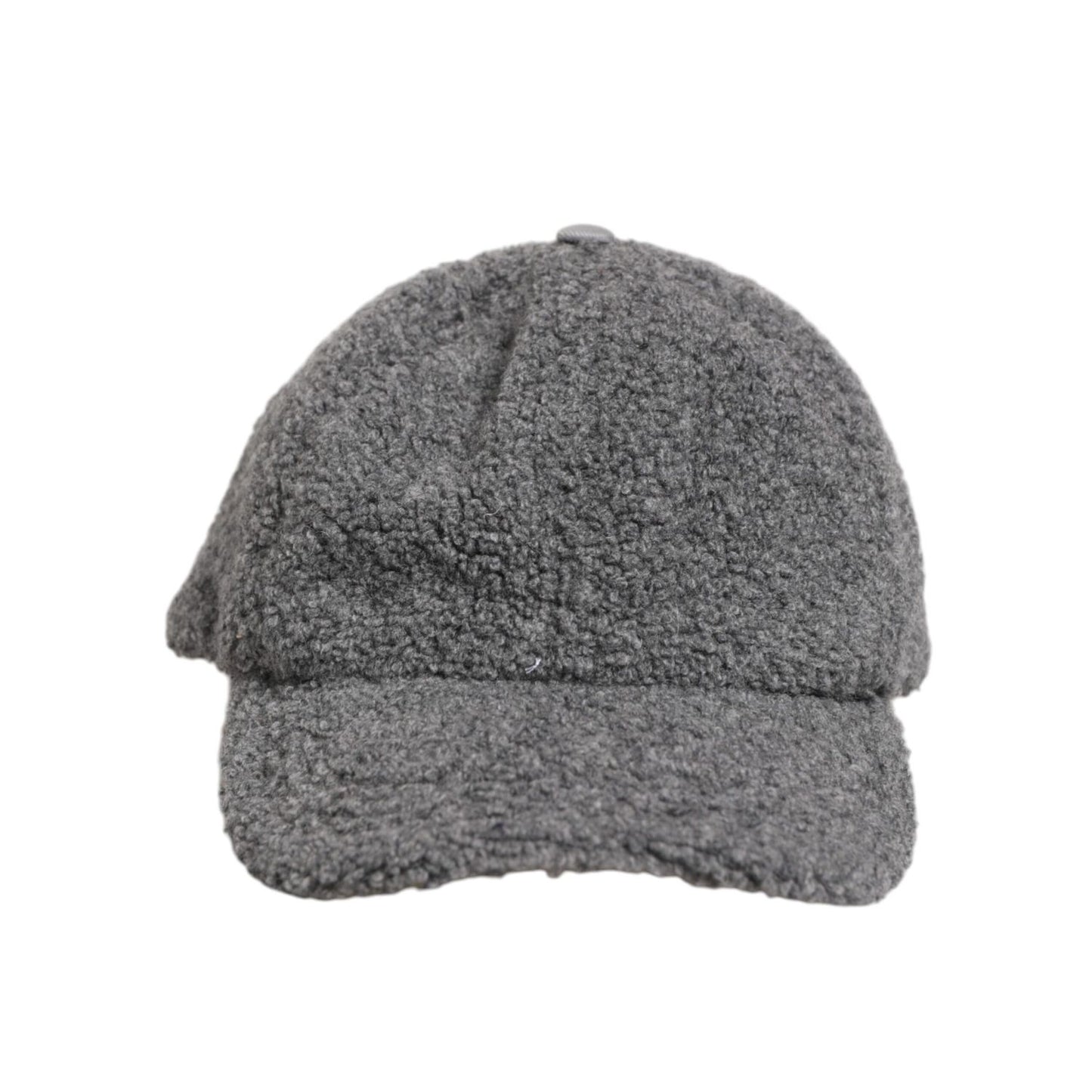 Dolce & Gabbana Gray Wool Fleece Rapper Men Baseball Capello Hat, stylish streetwear cap in premium soft fleece wool.