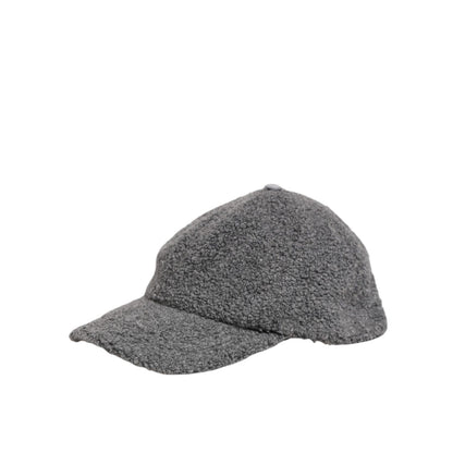 Dolce & Gabbana Gray Wool Fleece Rapper Men Baseball Capello Hat, soft gray fleece, structured crown, urban style.