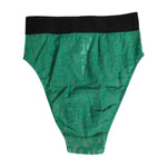 Dolce & Gabbana Green DG Logo Lace High Brief Panty Underwear with black waistband