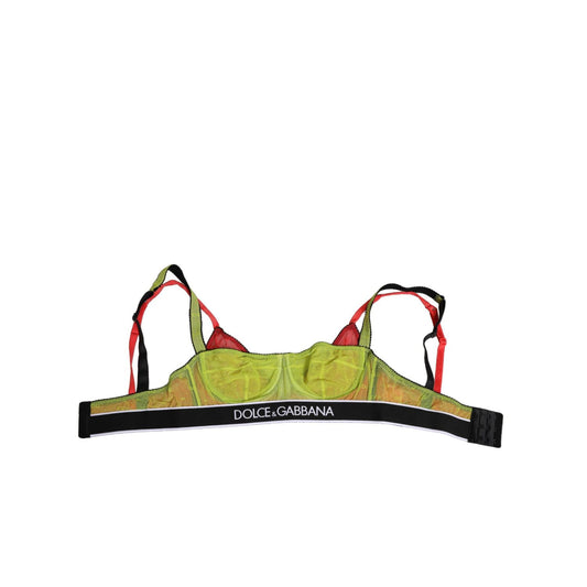 Dolce & Gabbana Green Nylon Soft Cup Balconnet Bra Underwear