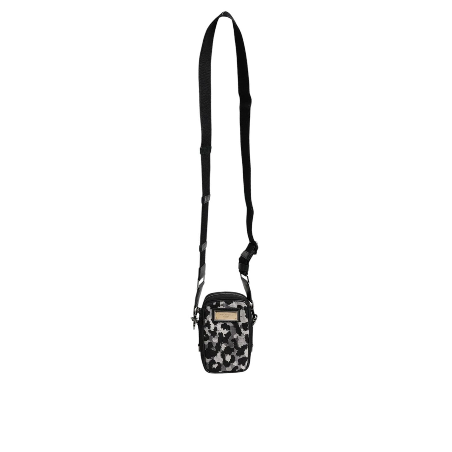 Dolce & Gabbana Multicolor Camouflage Jacquard Logo Plaque Crossbody Bag