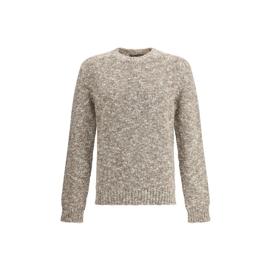 Dolce & Gabbana Multicolor Fleece Wool Sweatshirt featuring ribbed trim, perfect for timeless elegance; high-quality wool blend, regular fit.
