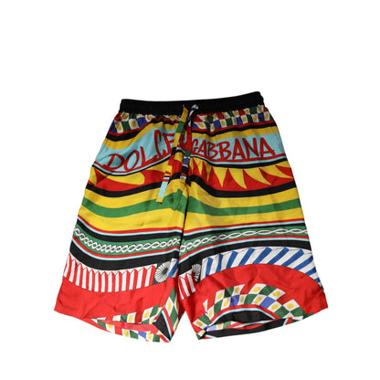 Dolce & Gabbana Multicolor Sicilian Carretto Shorts Swimwear