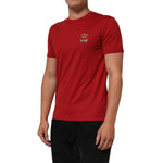 Dolce & Gabbana Red Crown Bee Cotton Short Sleeve T-shirt featuring iconic motif
