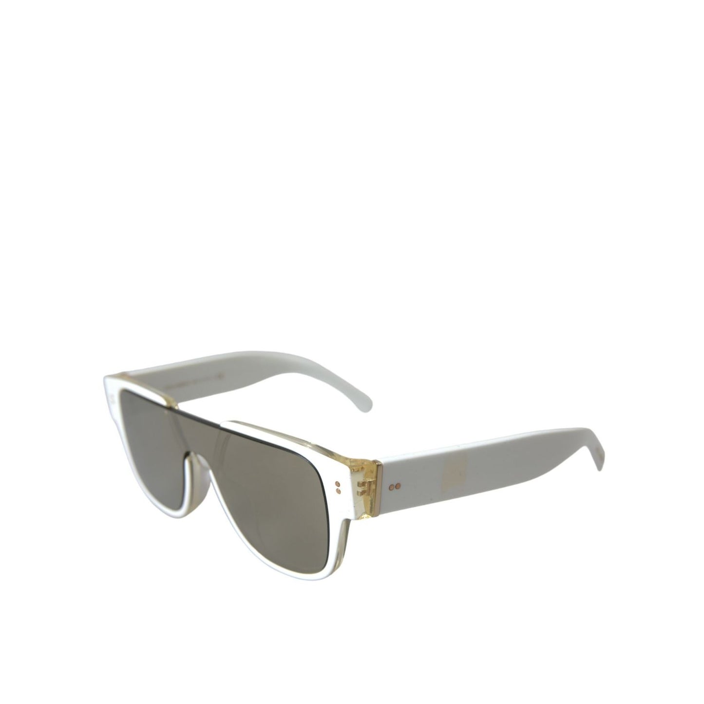 Dolce & Gabbana White Acetate Mirror Lenses DG4356 Sunglasses